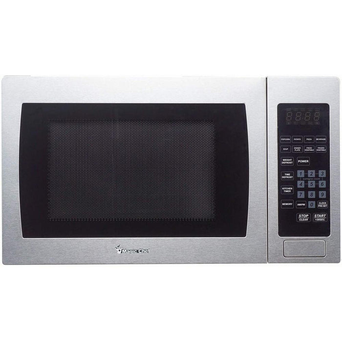 Magic Chef MCM990ST 0.9 Cu Ft 900W Countertop Microwave Oven, Stainless Steel - Open Box