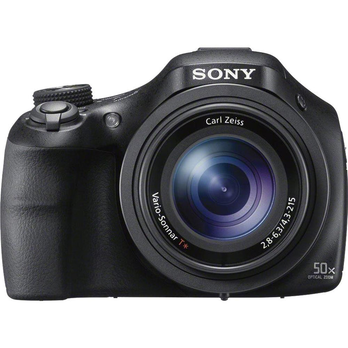 Sony DSC-HX400V/B 50x Optiical Zoom 4K Stills Digital Camera 16GB Kit
