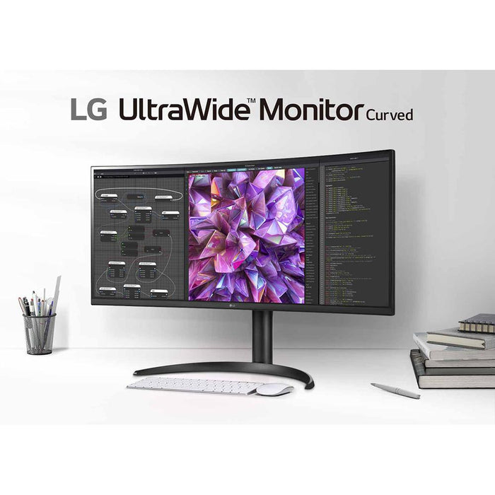 LG 34WQ73A-B 34" Curved UltraWide QHD HDR10 Built-in KVM Monitor - Open Box