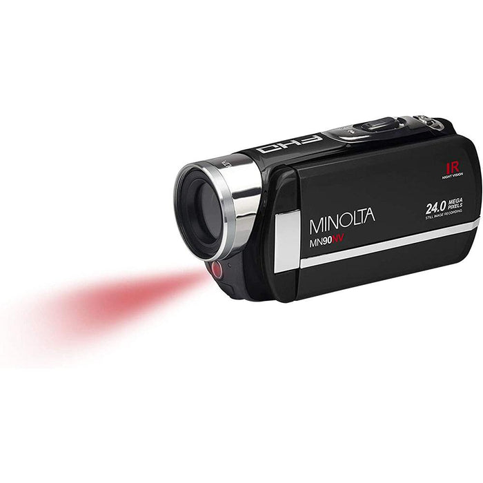 Minolta MN90NV 24MP/1080p HD IR Night Vision Camcorder with 8GB SDHC Card - Open Box