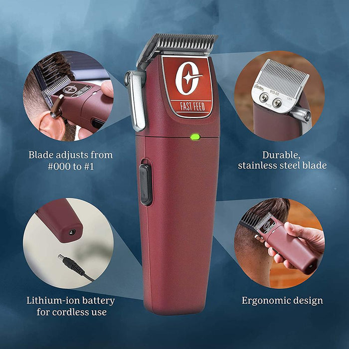 Oster Professional Cordless Fast Feed Hair Clippers (2143931) - Open Box
