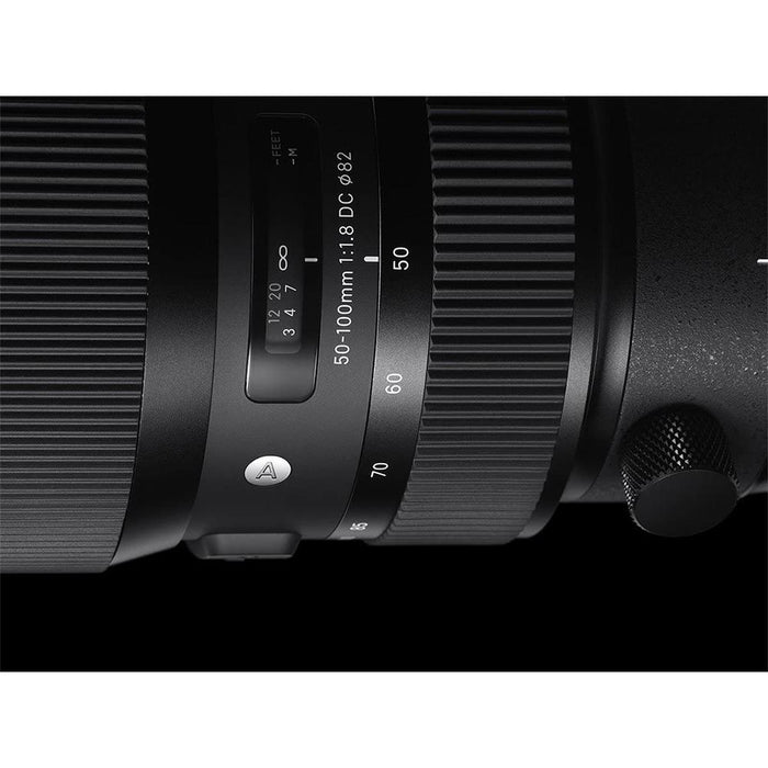 Sigma 50-100mm f/1.8 DC HSM ART Telephoto Zoom Lens for Canon EF Cameras - Open Box
