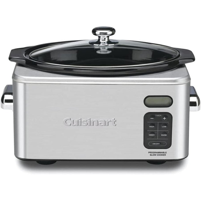 Cuisinart PSC-650 Stainless Steel 6-1/2-Quart Programmable Slow Cooker, Refurbished