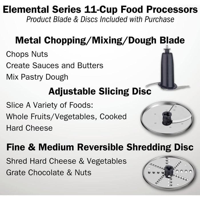 Cuisinart Elemental 11 Cup Food Processor - Gunmetal (FP-11GMP1)