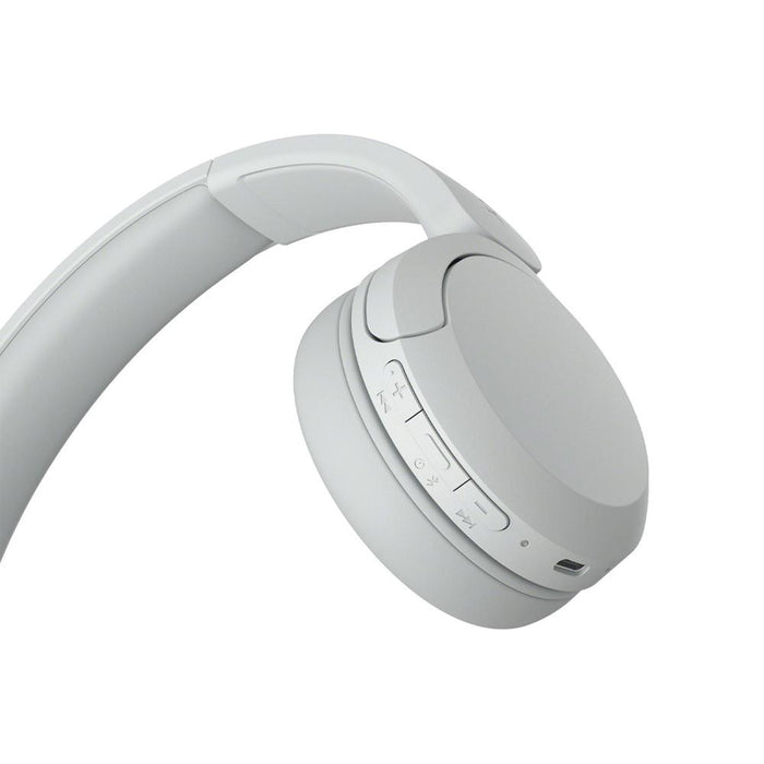Sony WH-CH520 Wireless Headphones with Microphone, White w/ Warranty Bundle