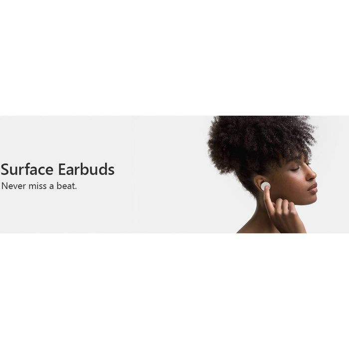 Microsoft Surface True Wireless Bluetooth Stereo Earbuds, Glacier
