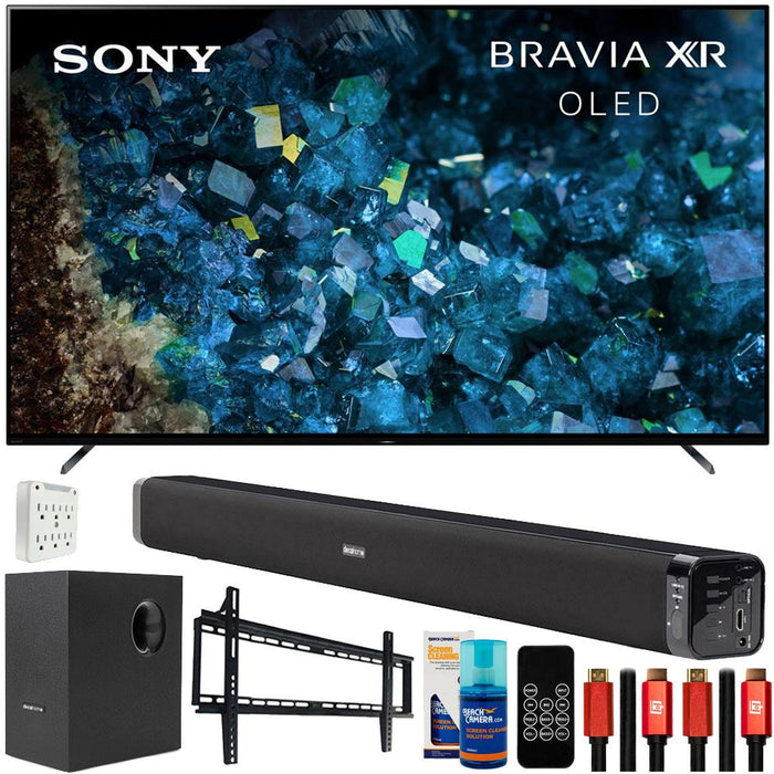 Sony BRAVIA XR 65" A80L OLED 4K Smart TV with Deco Gear Home Theater Bundle (2023)