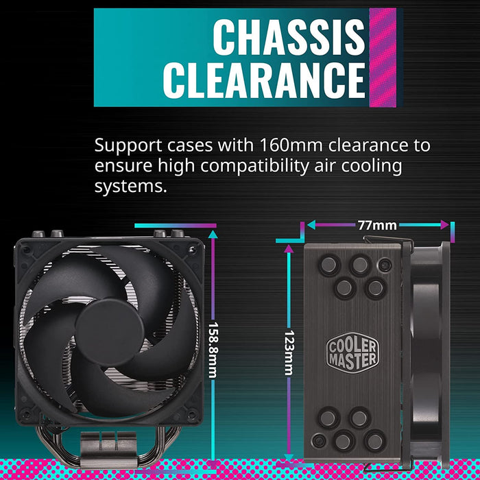Coolermaster Hyper RGB 212 Black Edition CPU Air Cooling Fan (RR-212S-20PK-R2)