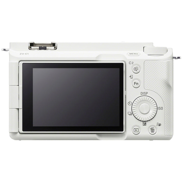 Sony ZV-E1 Full Frame Mirrorless Vlog Camera White + FE 40mm F2.5 G Lens Kit Bundle