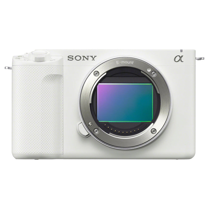 Sony ZV-E1 Full Frame Mirrorless Vlog Camera White + FE 20mm F1.8 G Lens Kit Bundle