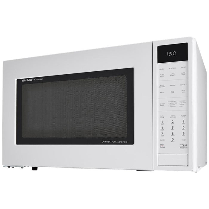 Sharp 1.5 Cu.Ft. 900W Carousel Countertop Microwave Oven White + 2 Year Warranty