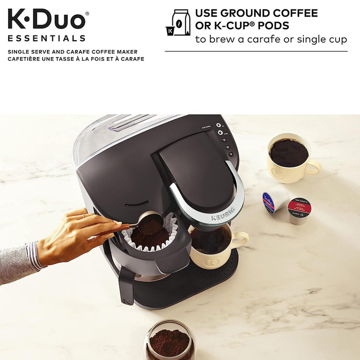 Keurig K-Duo Essentials 2-in-1 Coffee Maker for K-Cup Pods/12-Cup Carafe Factory Refurb