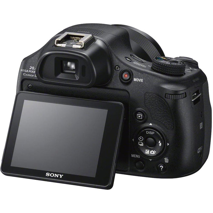 Sony DSC-HX400V/B 50x Optiical Zoom 4K Stills Digital Camera 64GB Kit