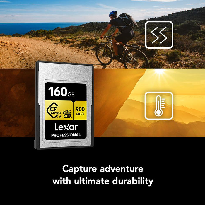Lexar 160GB CFexpress Type A Pro Gold R900/W800 Memory Card