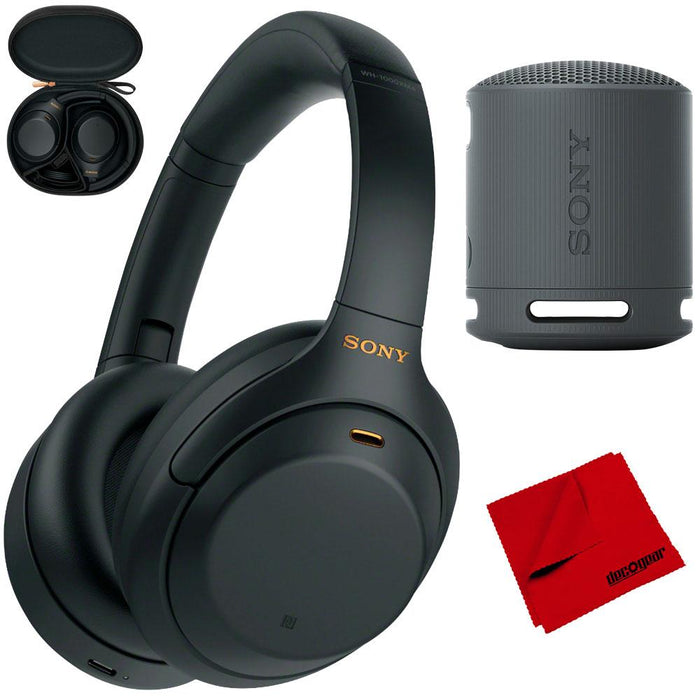 Sony WH1000XM4/B Premium NC Wireless Headphones (Black) Bundle with XB100 Speaker