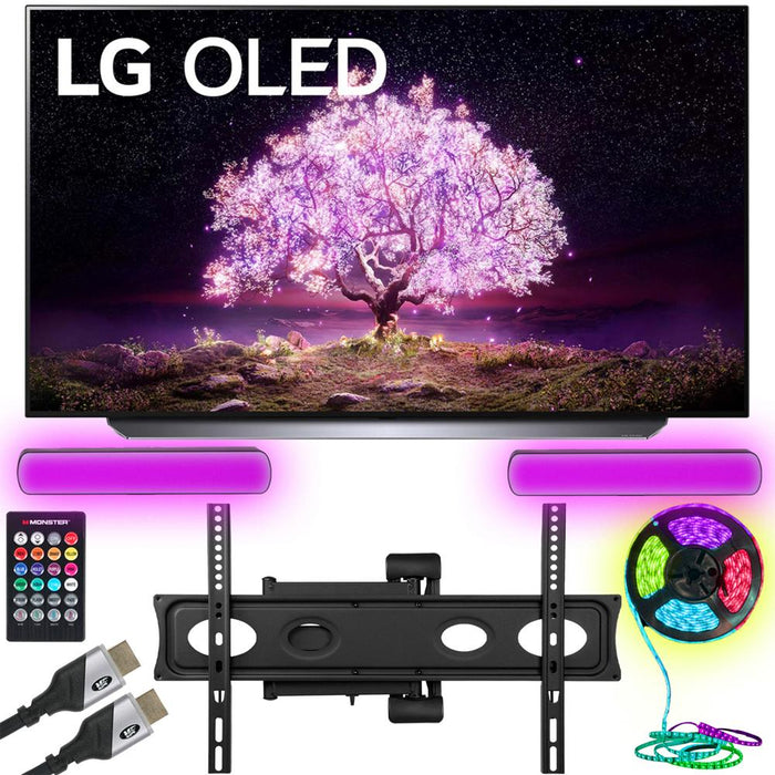 LG 65 Inch 4K Smart OLED TV with AI ThinQ Renewed + TV Wall Mount