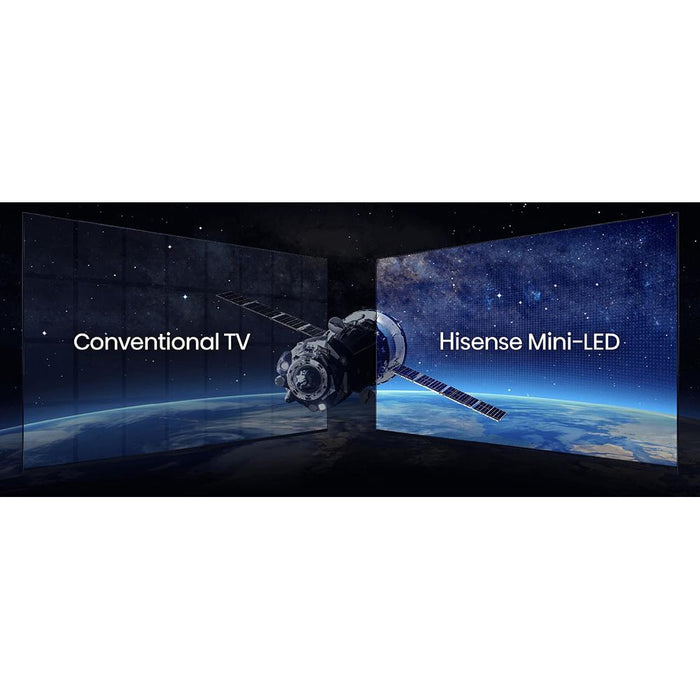 Hisense 65" U7 Series Mini-LED ULED 4K Google TV 2023 with Deco Gear Home Theater Bundle