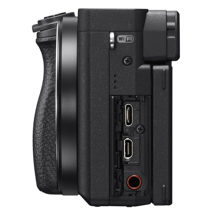 Sony a6400 Mirrorless Camera w/ 16-50mm Lens ILCE-6400LB + Mic, 128GB & More Bundle