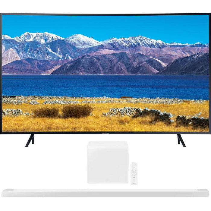 Samsung 65" HDR 4K UHD Smart Curved TV 2020 Model with 3.1.2ch Soundbar White