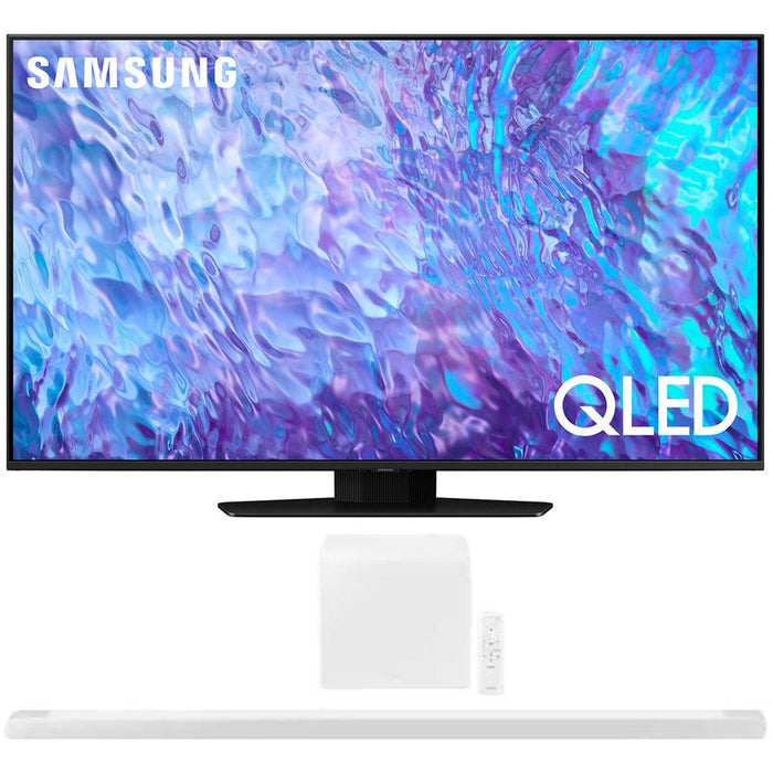 Samsung 55 Inch QLED 4K Smart TV 2023 with 3.1.2ch Soundbar White