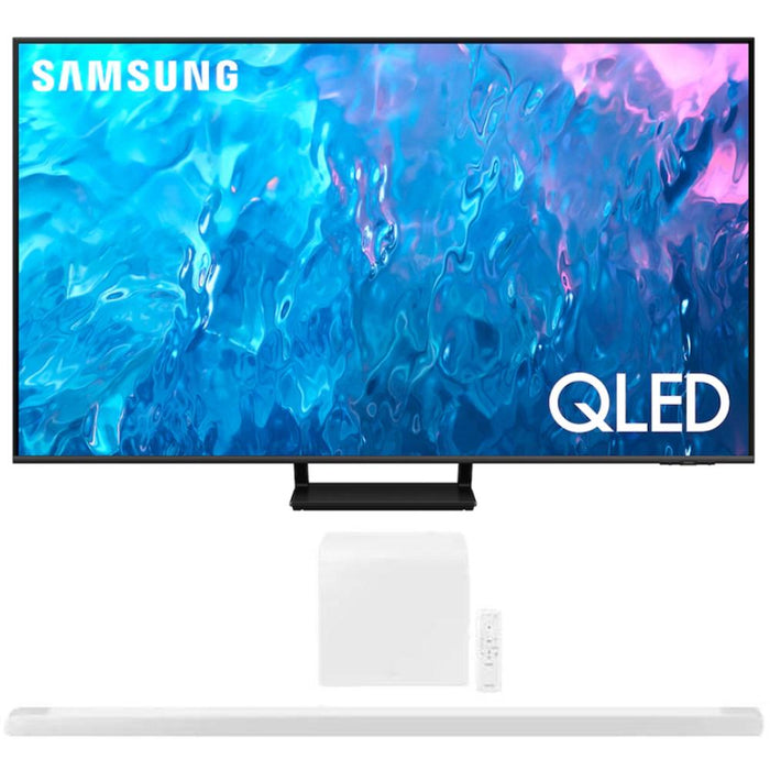 Samsung 55 Inch Q70C QLED 4K Smart TV 2023 with 3.1.2ch Soundbar White