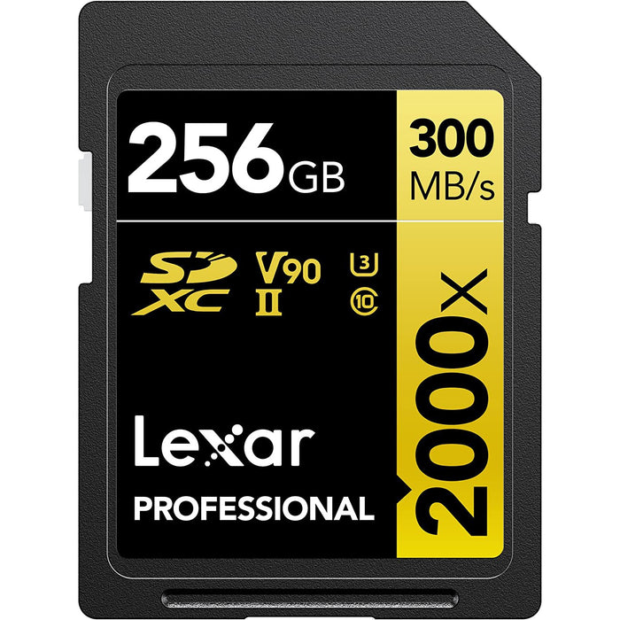 Lexar Professional 2000x SDHC/SDXC UHS-II Card GOLD Series, 256GB - 2 Pack