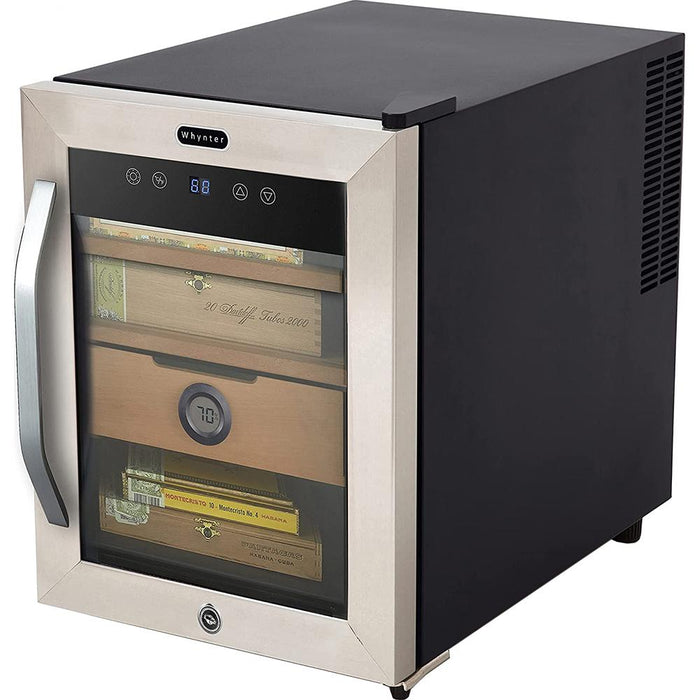 Whynter 1.2 cu. ft. Stainless Steel Digital Control and Display Cigar Humidor - Open Box