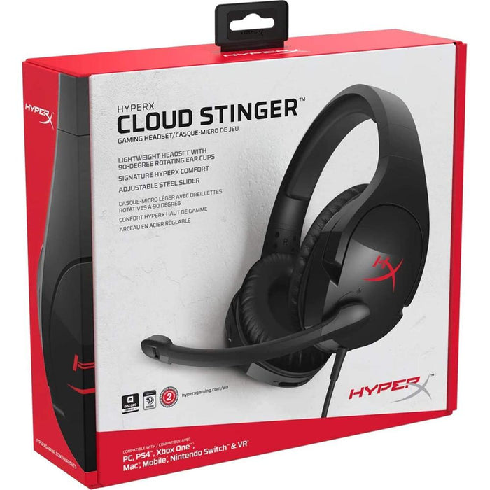 HyperX Cloud Stinger Gaming Headset, Black/Red - 4P5L7AA#ABL - Open Box
