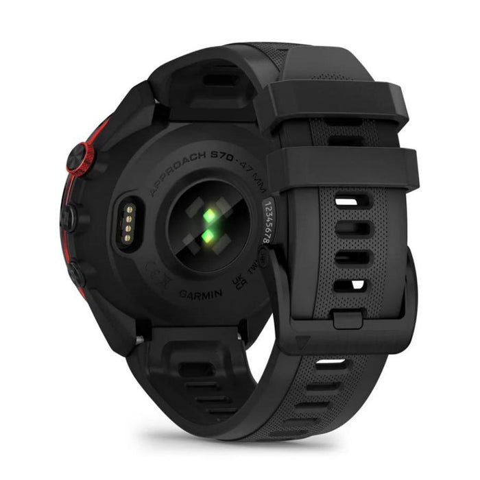 Garmin Approach S70 42 mm Premium GPS Golf Watch, Black Band with 2 YR Warranty Bundle