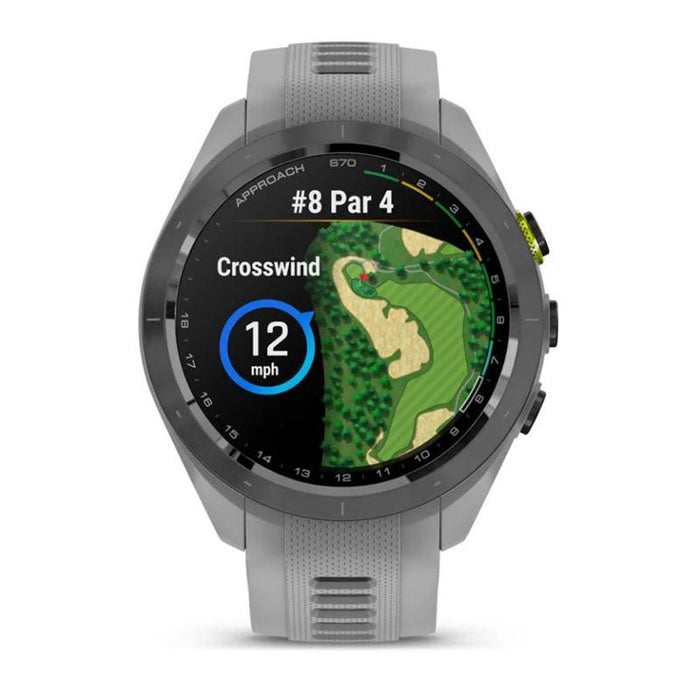 Garmin Approach S70 42 mm Premium GPS Golf Watch, Grey Band with 2 YR Warranty Bundle