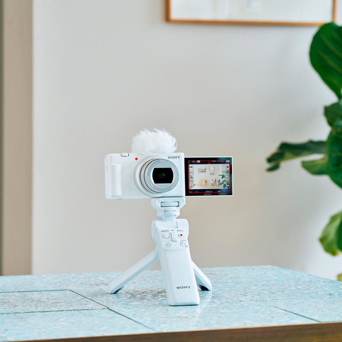 Sony ZV-1 II Vlog 4K Camera for Content Creators & Vloggers White 2 Battery Bundle