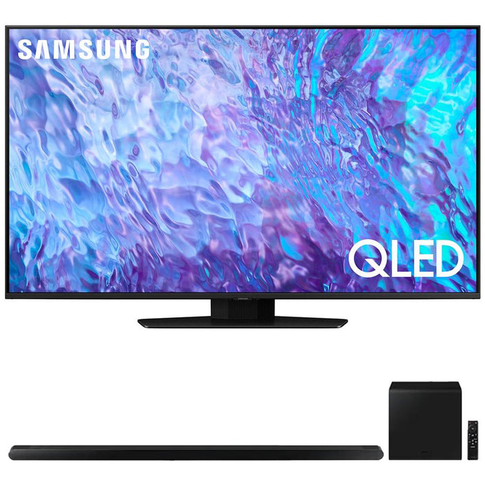 Samsung QN75Q80CA 75 Inch QLED 4K Smart TV (2023) w/ 3.2.1ch Soundbar Black
