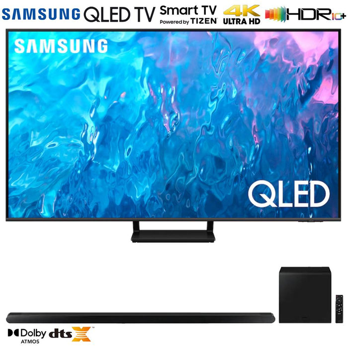 Samsung QN65Q70CA 65" Q70C QLED 4K Smart TV (2023) w/ 3.2.1ch Soundbar Black