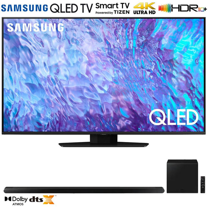 Samsung QN55Q80CA 55" QLED 4K Smart TV (2023) w/ 3.2.1ch Soundbar Black