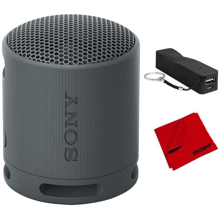 Sony XB100 Compact Bluetooth Wireless Speaker (Black) Bundle with Power Bank