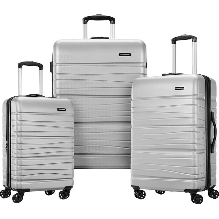 Samsonite Evolve SE 3 Piece Spinner Luggage Set, Arctic Silver (145796-7722) - Open Box