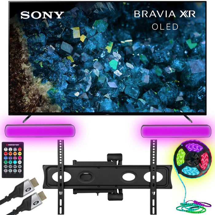 Sony BRAVIA XR 65 Inch A80L OLED Smart TV 2023 Renewed with Monster Cable Bundle