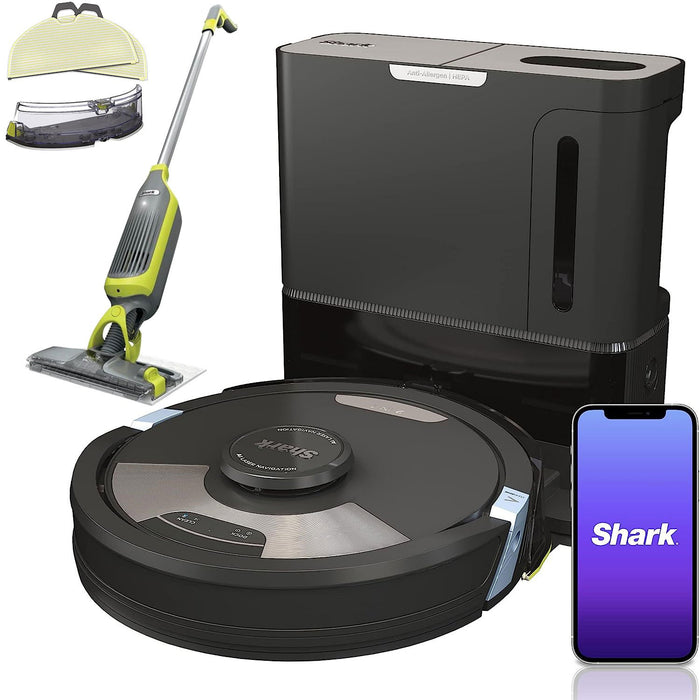 Shark AI Ultra 2-in-1 Robot Vacuum Bundle - Includes Bonus VM200 Mop (Renewed)