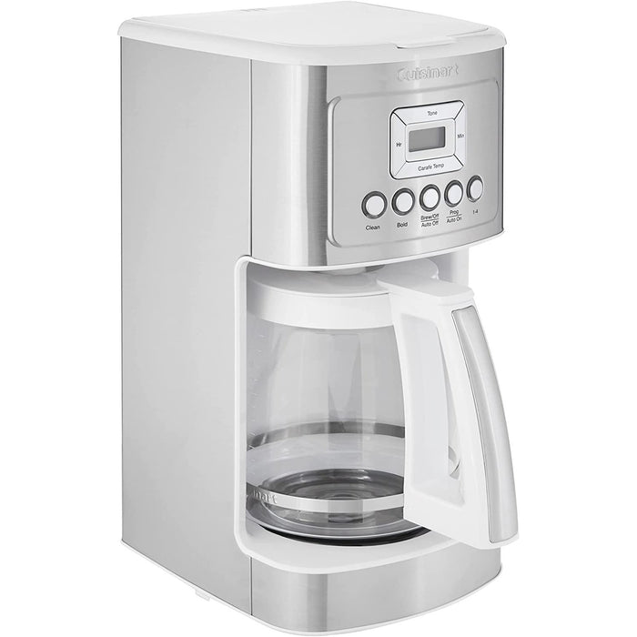 Cuisinart Perfectemp Coffee Maker, 14-Cup Glass, White, Factory Refurbished
