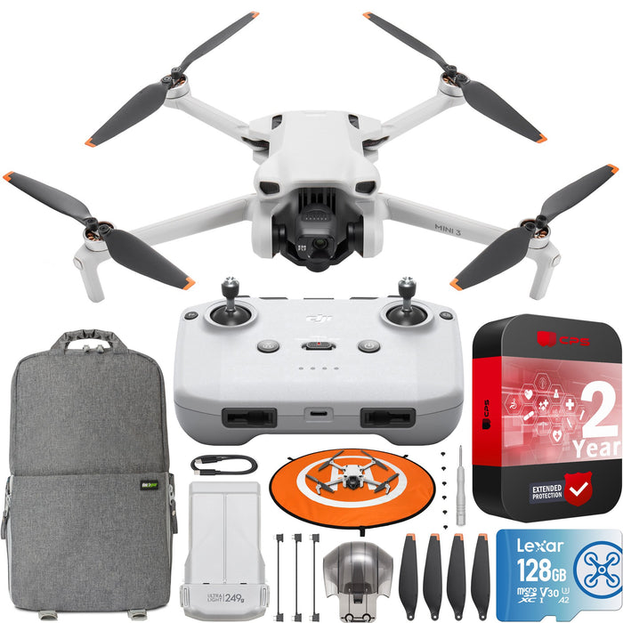 DJI Mini 3 Drone Quadcopter 4K HDR Video with RC-N1 Remote Kit + Accessory Bundle