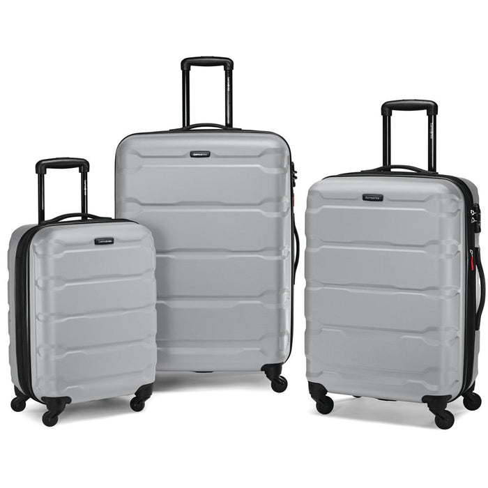 Samsonite Omni 3 Piece Hardside Luggage Nested Spinner Set (20"/24"/28") Silver
