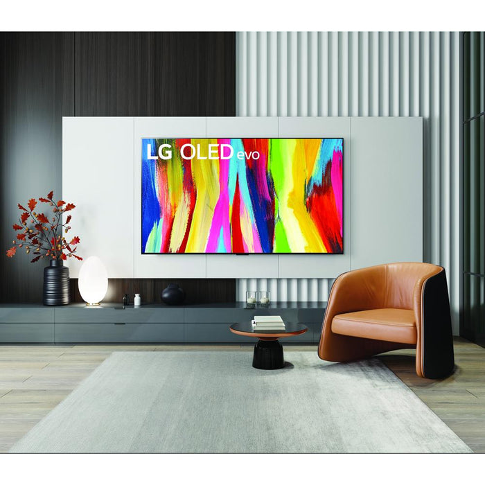 LG OLED48C2PUA 48 Inch HDR 4K Smart OLED Evo TV, 2022 - (Refurbished) - Open Box