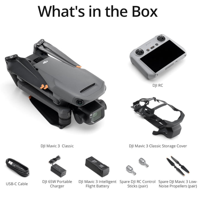 DJI Mavic 3 Classic Drone Kit with RC Smart Remote CP.MA.00000554.01 Adventure Pack
