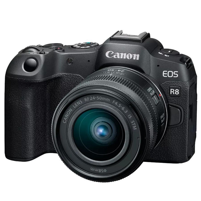 Canon EOS R8 Camera Content Creator Kit with Tripod Grip + Wireless Remote Control