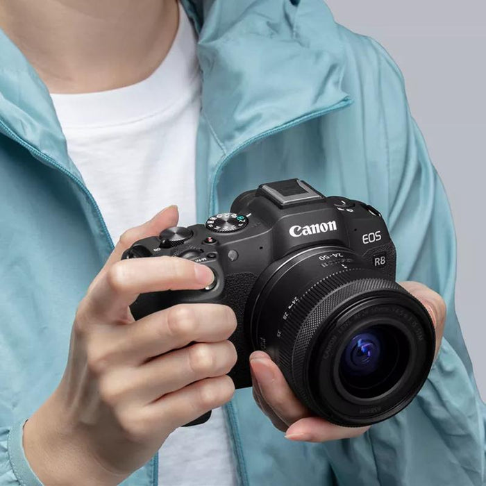 Canon EOS R8 Camera Content Creator Kit with Tripod Grip + Wireless Remote Control
