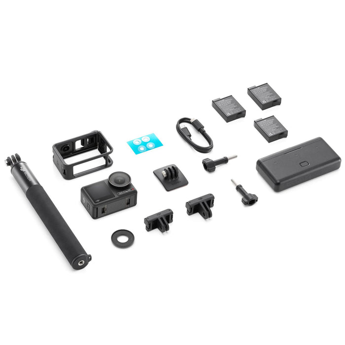 DJI Osmo Action 4 Adventure Combo Bundle with 64GB Memory Card, Case and More