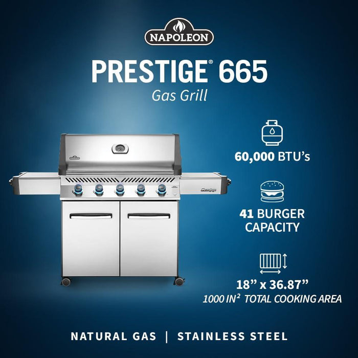 Napoleon Prestige 665 5-Burner Grill, Natural Gas