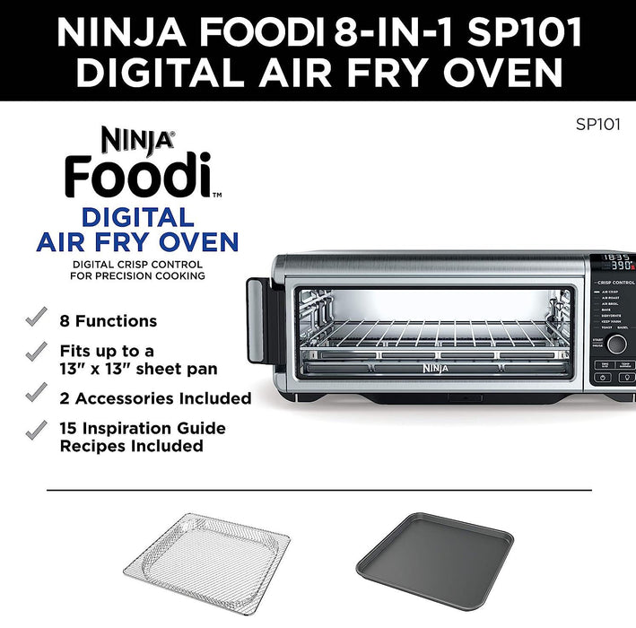 Ninja SP100 Foodi Digital Air Fry Oven, Black Refurbished