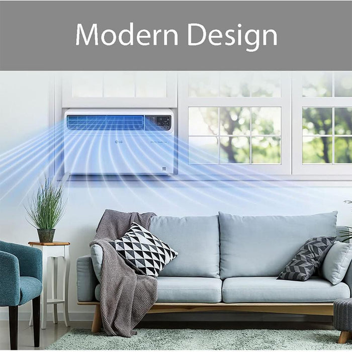 LG 9,500 BTU Dual Inverter Smart Window Air Conditioner with WiFi White Renewed