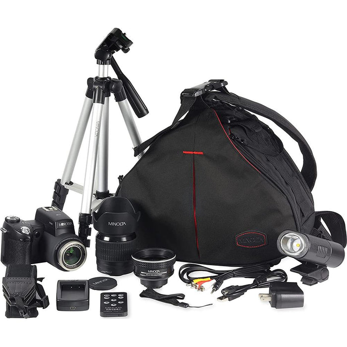 Minolta MN24Z-BK 33MP 1080p HD Digital Camera with Interchangeable Lens Kit (Black)
